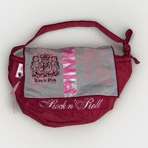 Vintage Y2K Large Oversized Victoria’s Secret PINK Red Tote Duffle Bag Rare HTF